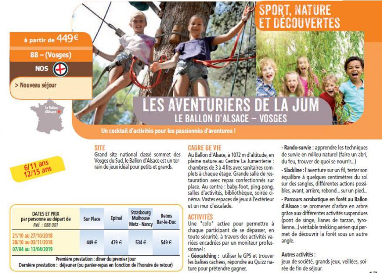 Photo séjour nature sport